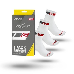 Ponožky Grip Grab 3PACK Classic Regular Cut bílá