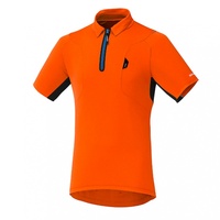 Dres krátký pánský Shimano Polo Shirt oranžový