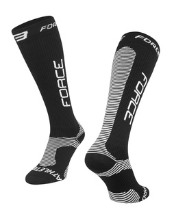 Ponožky Force ATHLETIC PRO KOMPRES, černo-bílé