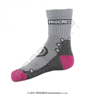 Ponožky dětské Progress KBS šedo/růžové