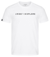 Tričko Pells Journey s logem #RIDETOEXPLORE White