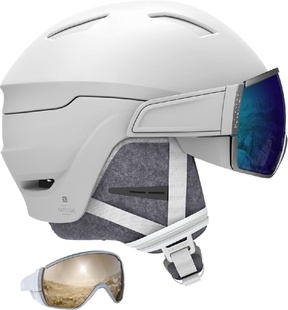 AKCE! Lyžařská helma Salomon Mirage white/blue solar 19/20, vel. S/53-56cm