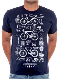 Triko Cycology Bike Maths tmavá modrá