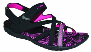 Boty dámské LOAP CAIPA sandály černo/růžové
