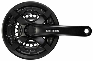 Kliky 3 Shimano Tourney FC-TX501-L 175mm 42x34x24z, černé s krytem