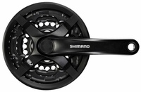 Kliky 3 Shimano Tourney FC-TX501-L 175mm 42x34x24z, černé s krytem