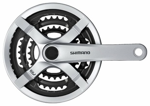 Kliky 3 Shimano Tourney FC-TX501-S 42x34x24z/170mm stříbrné, s krytem