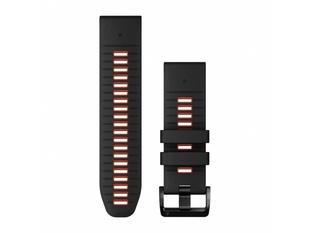 Řemínek Garmin fenix7X, Foretrex, Tactix - QuickFit 26, silikonový, Black/Flame Red