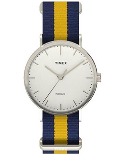 Hodinky Timex Fairfield Weekender Silver Full-Size, modrá/žlutá