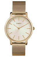 Hodinky Timex Metropolitan, zlaté s ocelovým řemínkem