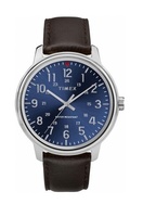 Hodinky Timex Core Classic, modrá s hnědým koženým řemínkem