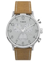 Hodinky Timex The Waterbury Chronograph 40 mm, s koženým řemínkem