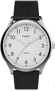 Hodinky Timex Easy Reader, s koženým řemínkem