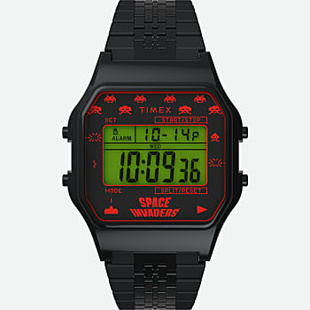 Hodinky Timex Timex T80 x SPACE INVADERS černé/červené »retro«
