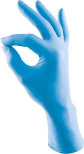 Rukavice nitrilové AERO, bez pudru, sv. modré, L  (100ks)