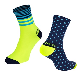 Ponožky Force SPOT, modro-fluo