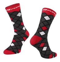 Ponožky Force SQUARE, černo-červené