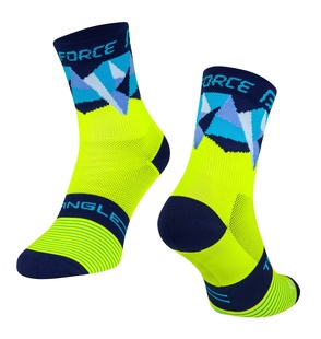 Ponožky FORCE TRIANGLE, fluo-modré