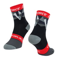Ponožky FORCE TRIANGLE, černo-šedo-červené