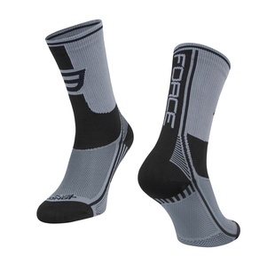 Ponožky FORCE LONG PLUS, šedo-černé
