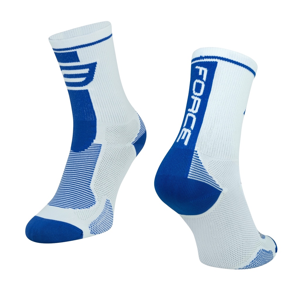 Ponožky FORCE LONG, bílo-modré