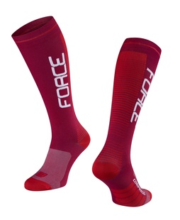Ponožky Force COMPRESS, bordó-červené
