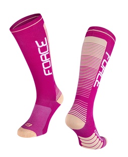 Ponožky Force COMPRESS, fialovo-meruňkové