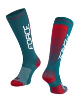 Ponožky Force COMPRESS, petrolejovo-červené