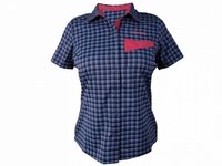 Košile krátká dámská HAVEN Agness Slimfit modrá/růžová