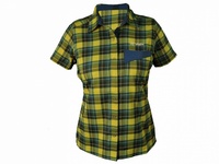 Košile krátká dámská HAVEN Agness Slimfit modrá/žlutá
