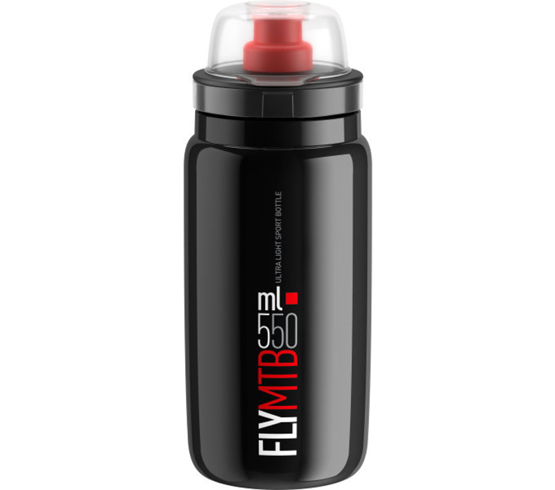 Láhev ELITE FLY MTB černá/červené logo 550 ml