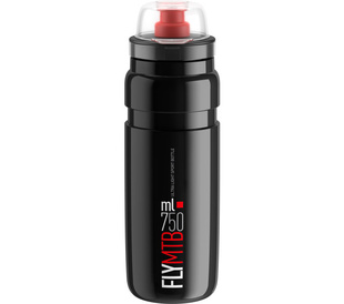 Láhev ELITE FLY MTB černá/červené logo 750 ml
