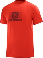 Triko Salomon Blend logo SS M fiery red