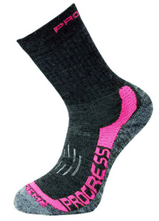 Ponožky Progress X-TREME tm. šedá/růžová