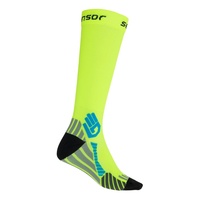 Ponožky SENSOR RACE COMPRESS fluoritové