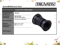 Osa Truvativ PressFit 30 to BSA adapter, 68 or 73mm