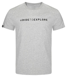 Tričko Pells Journey s logem #RIDETOEXPLORE Grey