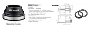 Hlavové sl. FSA Orbit C40 1 1/8-1 1/5 9mm Alu ACB ložisko