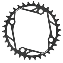Převodník Sram T-TYPE 38T 104 BCD, ocelový, Black