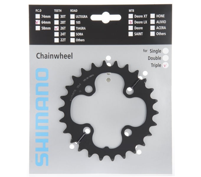 Převodník Shimano SLX M660 AL 26z černý 3x9