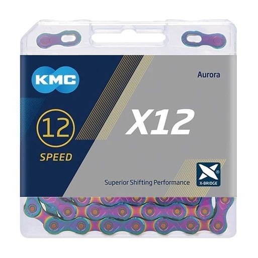 Řetěz KMC X-12 Aurora 126čl. box (rainbow)