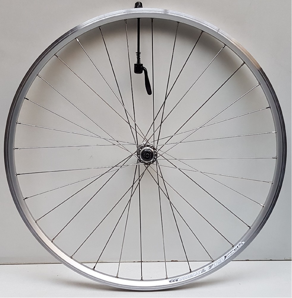 Zapletené kolo přední 28 Altus, nerez, stříbrný dvojitý ráfek