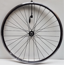 Zapletené kolo 26 P Altus,nerez,černý dvojitý ráfek