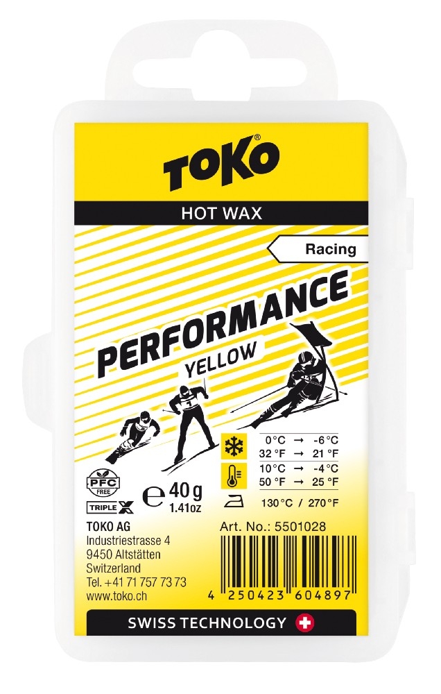 Vosk TOKO Triplex Performance 40g yellow 0/-6°C