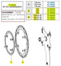 Převodník 11s Campagnolo SR, RE, CH 50z, vč.šroubů (r.v. 2015 - ....)
