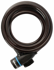 Zámek spirála MAX1 1800x8 mm 4 klíče, držák
