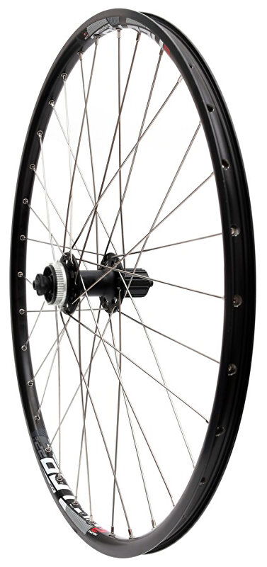 Zapletené kolo 26 zadní MAX1 Disc Center Lock 8-11sp, černé/stříbrné