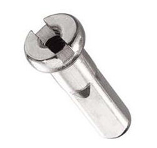 Nipl MACH1 stříbrný závit 2,6mm, pro dráty 2,3mm (prodej po 100ks)