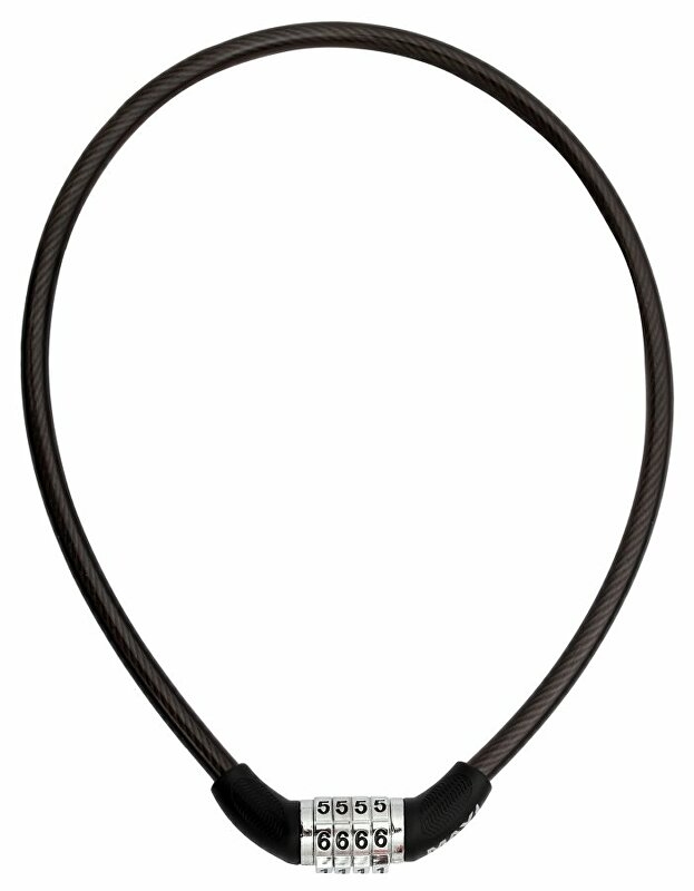 Zámek lanko MAX1 650x8mm černý kódový