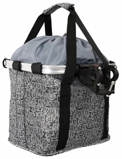 Koš přední s RÚ klipem,  látkový s hliníkovým rámem - Bobeš